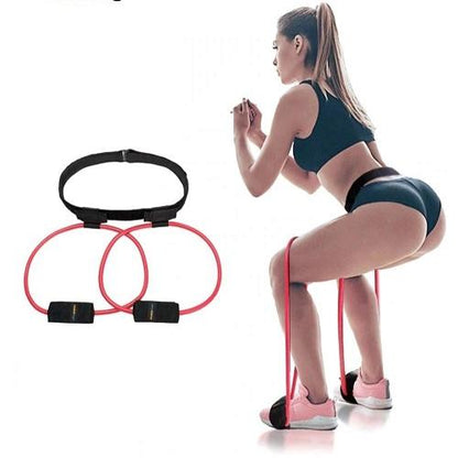 Booty Resistance Bands Set with resistance bands for glute and leg workouts, perfect for home fitness.