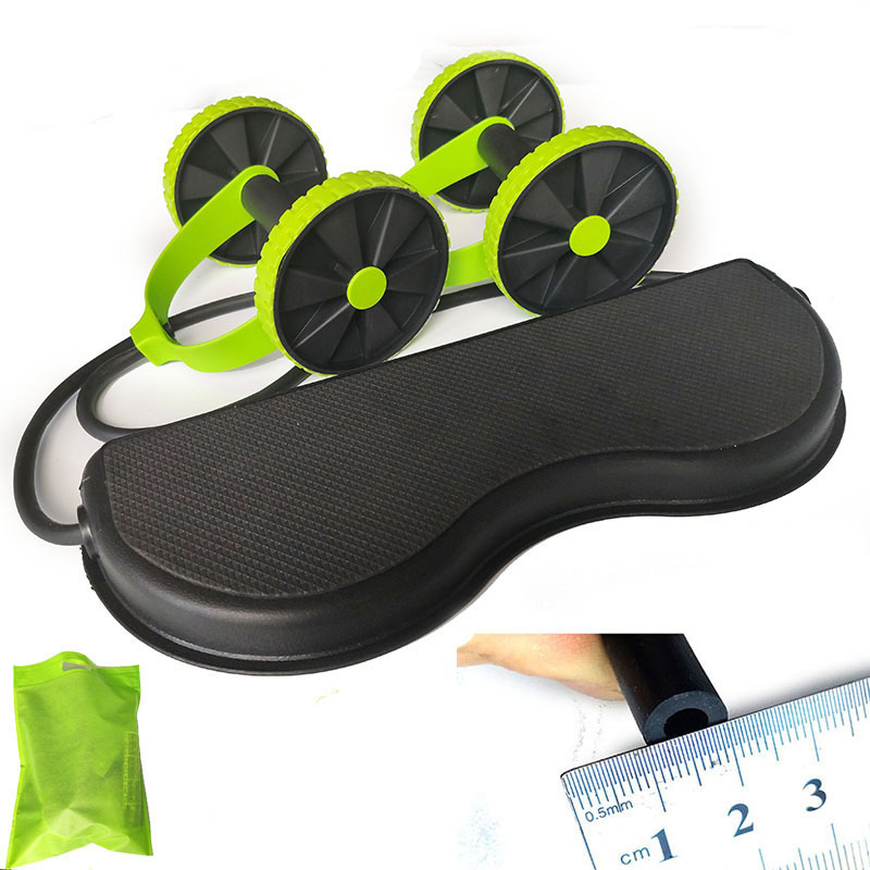 Ab roller wheel workout for core strengthening and full body fitness with easy grip handles.