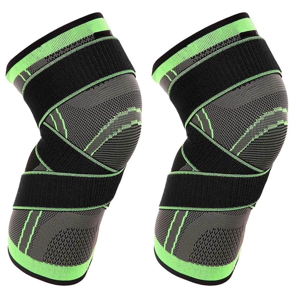 Adjustable Knee Compression Sleeves providing support and comfort for sore joints with a modern design.