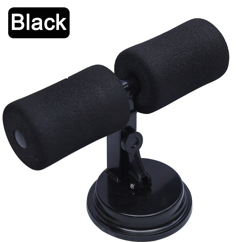 Sit-Up Suction Bar for Core Training in black color, designed for stable support during home workouts.