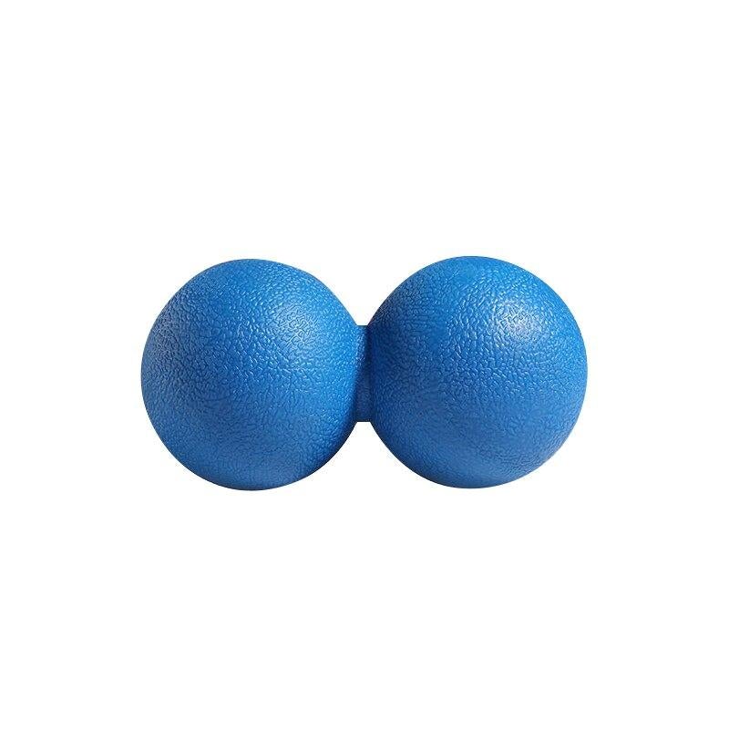 Peanut massage ball for muscle relief, blue ergonomic double-ball design for effective muscle relief and deep tissue massage.