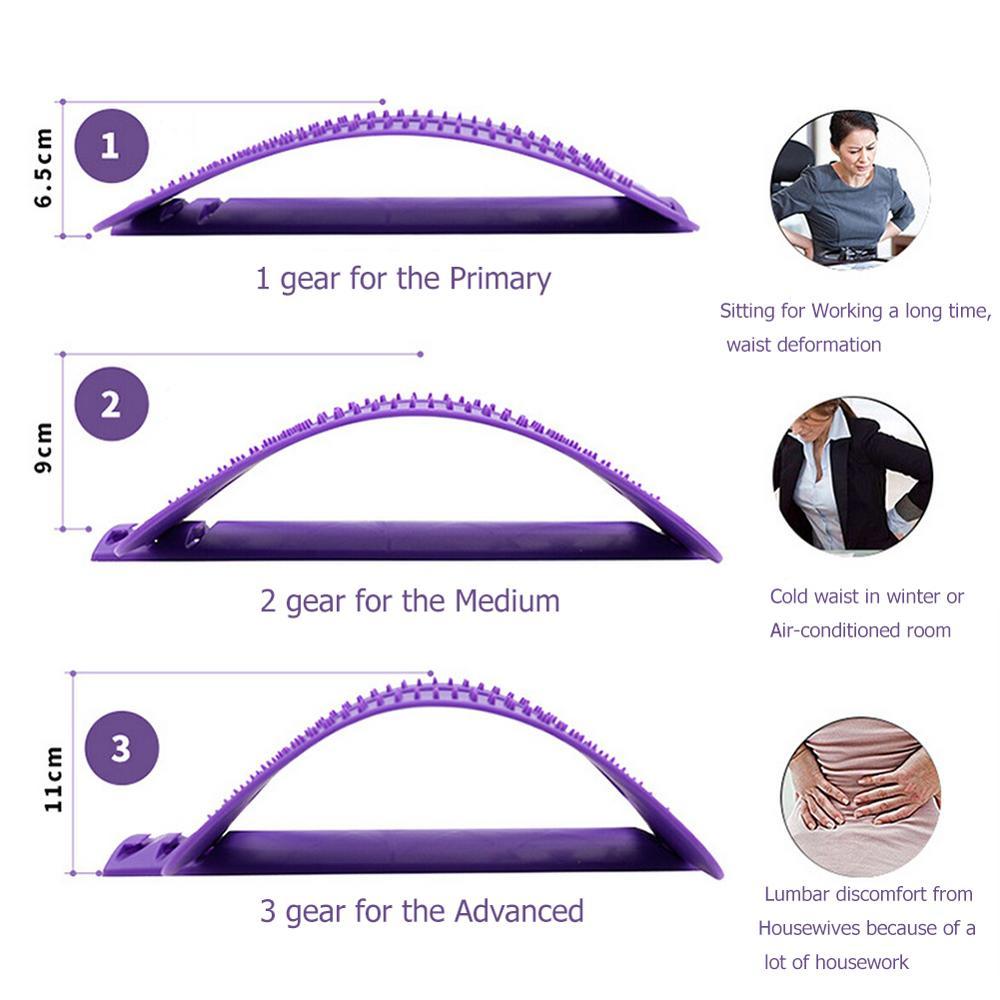 Back Pain Relief Massage Stretcher multiple gear options for varying spine support and posture correction
