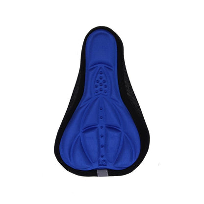 3D Gel Bike Seat Cushion Cover in blue color, designed for comfort and support during long bike rides.