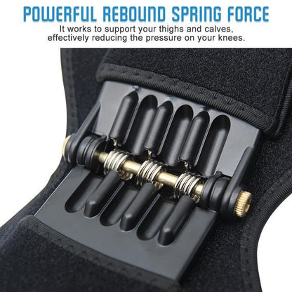 Close-up view of PowerLift Knee Support Pads showing powerful rebound spring force technology designed to reduce knee pressure.