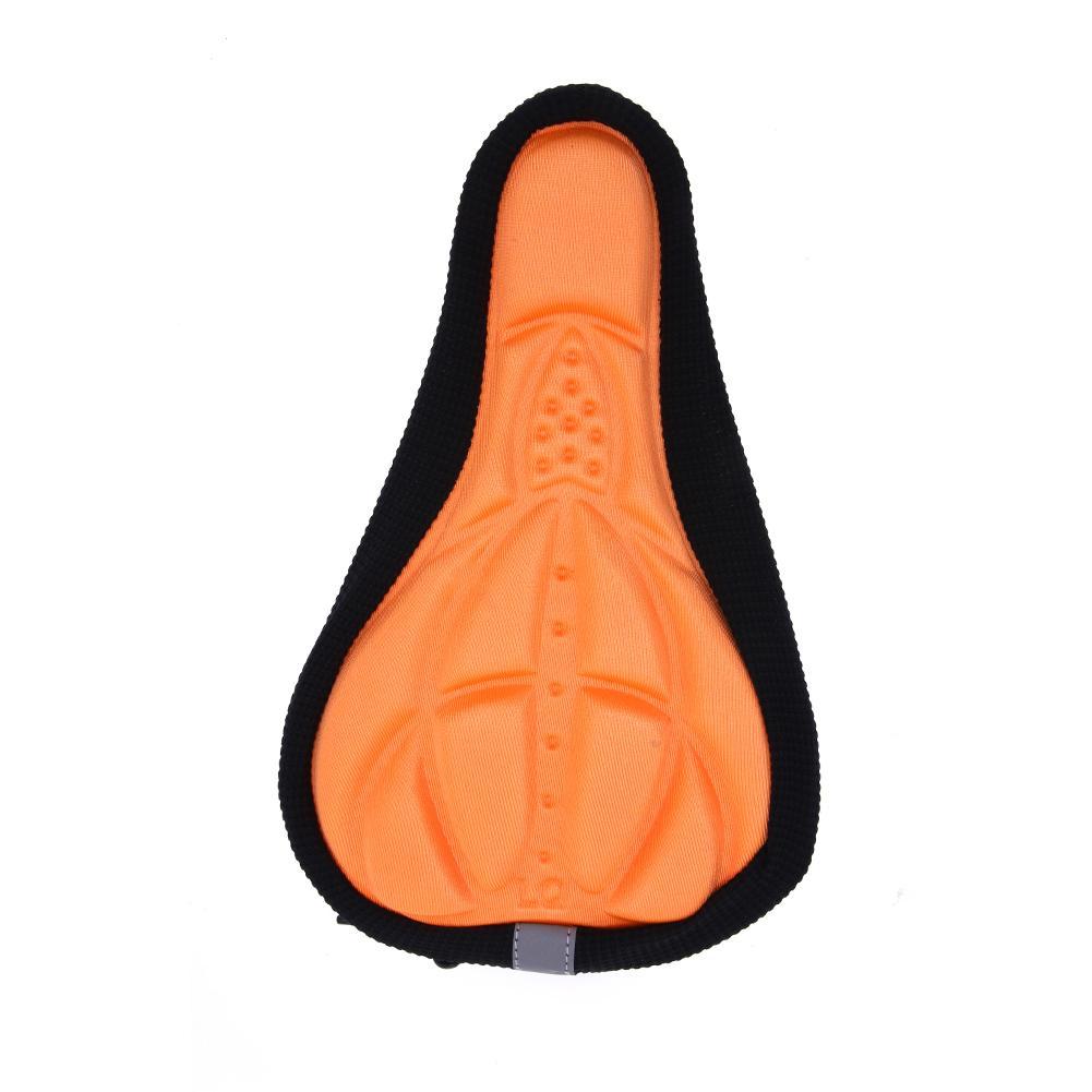 3D Gel Bike Seat Cushion Cover with soft orange gel for enhanced comfort on long rides.