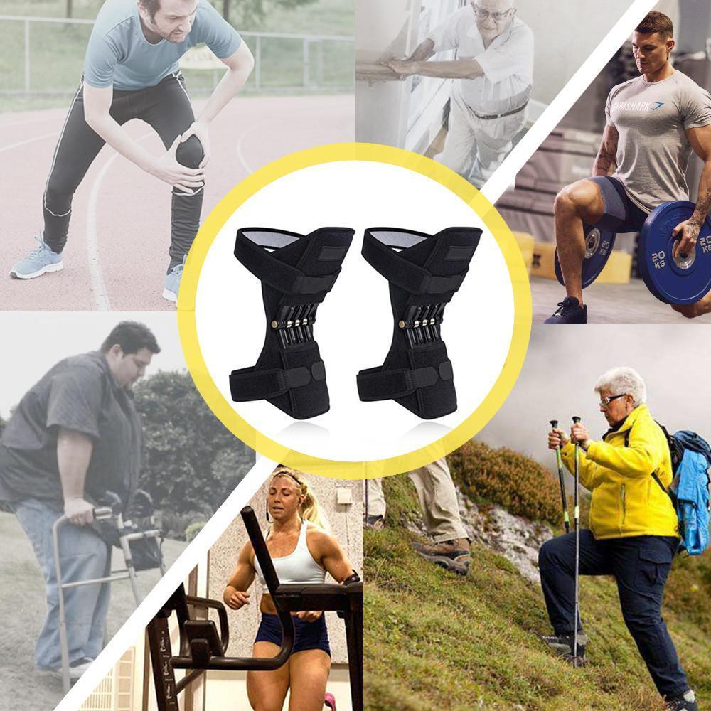 PowerLift Knee Support Pads for athletes and active individuals, enhancing knee stability and comfort during exercise.