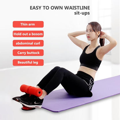 Sit-Up Suction Bar for Core Training demonstrated in an ab workout with resistance support.
