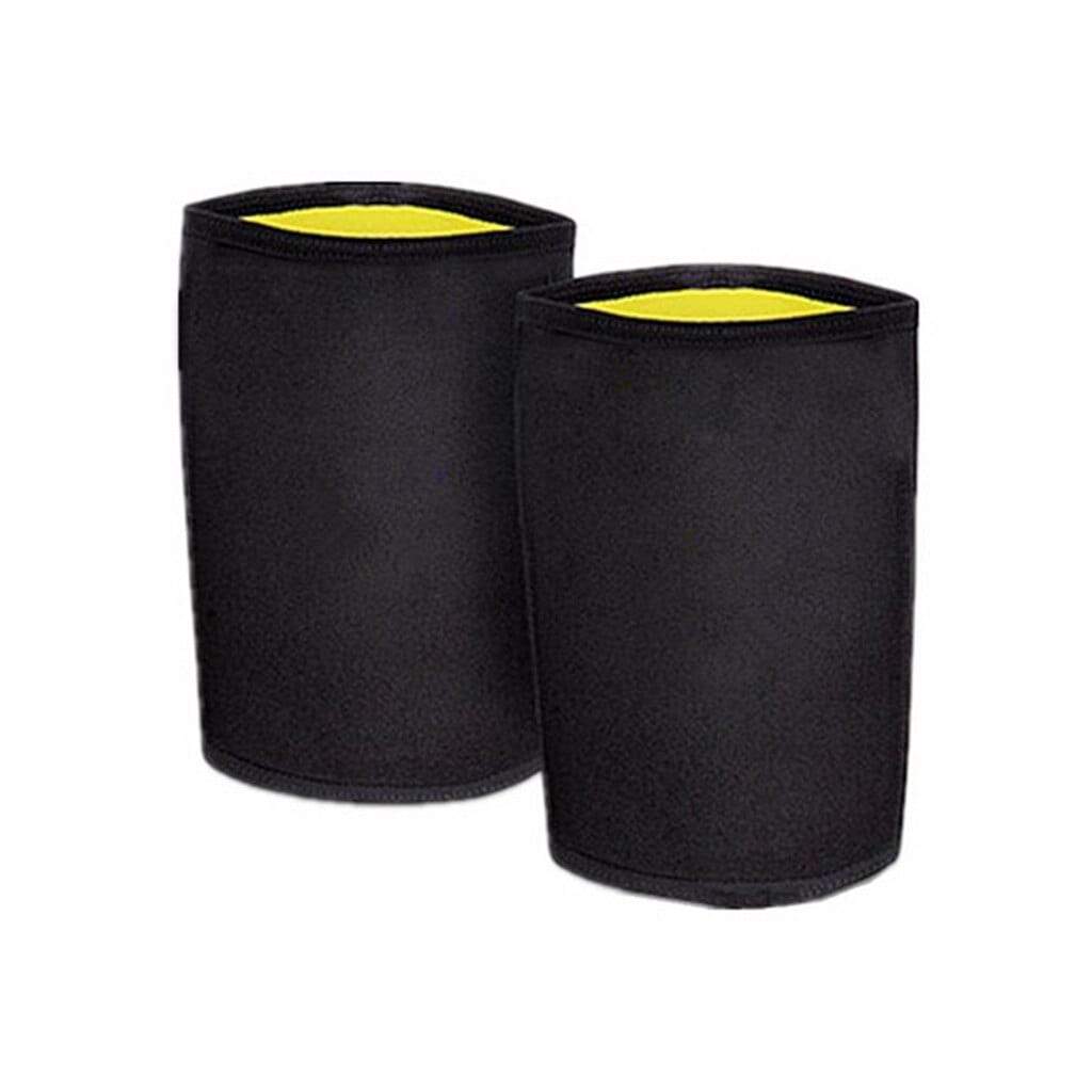 Slimming Arm Compression Sleeves in black, designed for comfort and support during workouts.